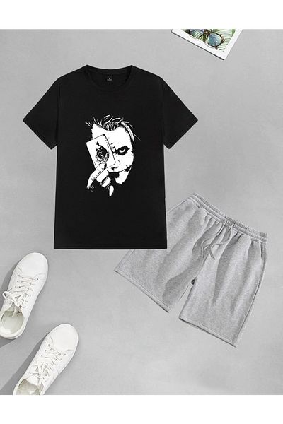 AY MONTANA LUNAVISTA Unisex Joker Printed Shorts-T-shirt set