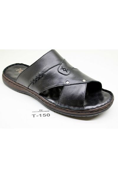 FC SCHNITZER Men's Black Summer Slippers
