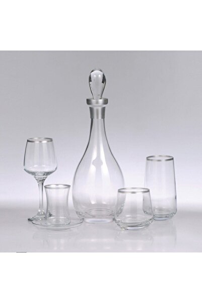 Genel Markalar 61 Parça 12 Kişilik Gümüş Yaldızlı Su Takımı Çeyiz Seti