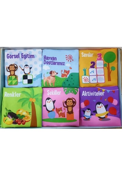 dekantoys Bebeğimin Ilk Kitap Seti Hışırtılı Kitaplar Bez Kitap Seti 6 Adet 356786585232
