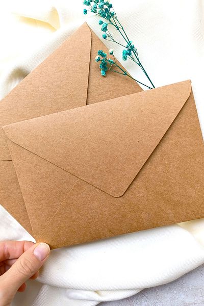 Dekorden 50 Kraft Invitation Envelopes