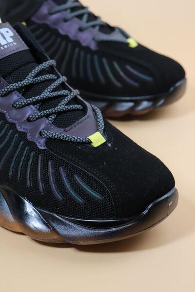 M.P. 1229 Μαύρα εισαγόμενα ανδρικά αθλητικά παπούτσια