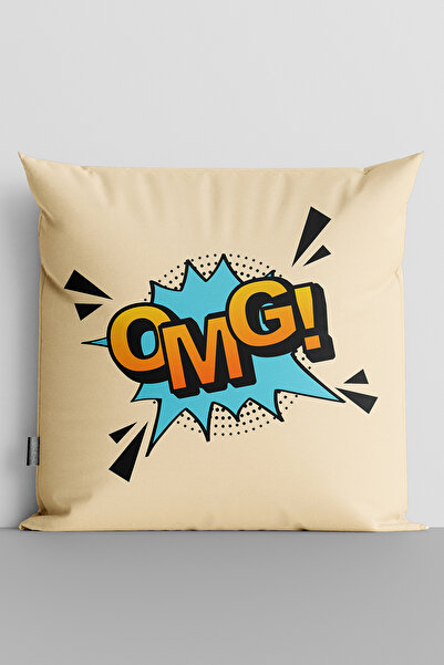 TABELLO Popart Omg Κάλυμμα μαξιλαριού με ψηφιακή εκτύπωση διπλής όψης-218