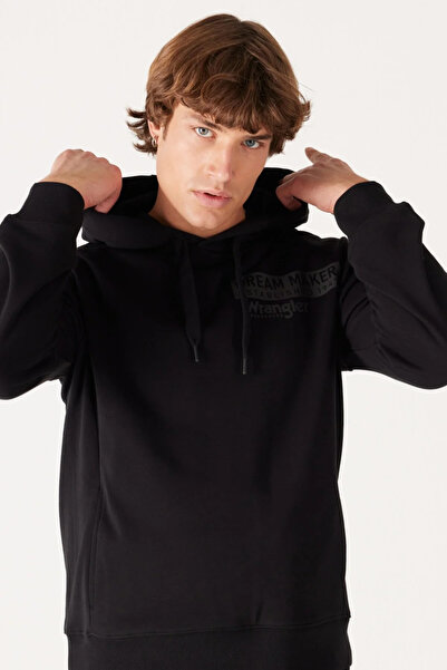 WRANGLER Regular Fit Kapüşonlu Şardonlu Sweat Erkek SWEAT W232242001