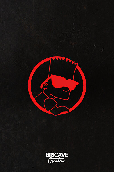 Bricave بارت سيمبسون JDM ملصق ملصق للزجاج الأمامي للسيارة والدراجة النارية مقاس 10 × 10 سم