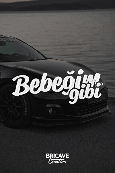 Bricave Bebeğim Gibi JDM Araba-Motosiklet Cam Etiket Sticker 17x6,5cm