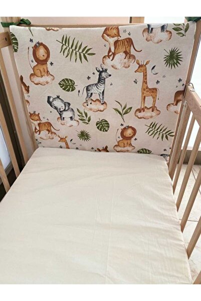 BABYSROSE Beşik Baş Veya Ayak Koruma 60x120 Beşikler için uygundur 'Safari'