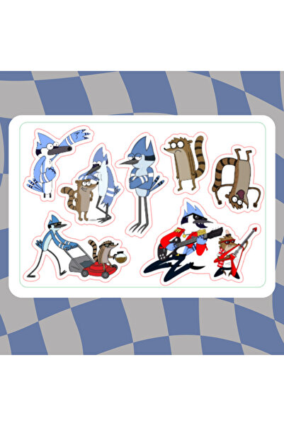 Nurmurs Reguler show Çizgi Film Laptop Notebook Ajanda Tablet Etiket Sticker