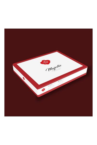 Cotton Box Seria Emh Majestic - Set cuvertură dublu gri, Paola