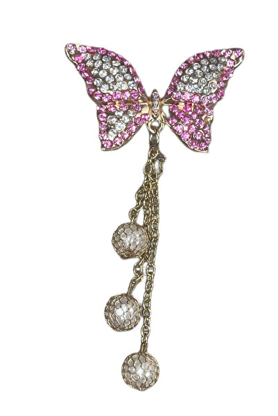 Crocs Metal Taşlı Terlik Süsü Kelebek-Metal Taşlı jibbitz-Metal Taşlı Charm-m...