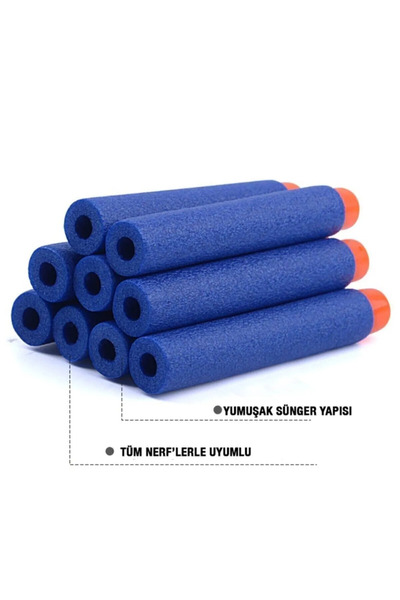 Nerf Yedek Mermi 200 Adet Premium Kalite Yumuşak Sünger Mermi