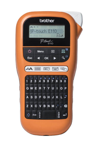 Brother P-TOUCH PT-E110 3.5 - 12MM BASKI TZE SERİSİ EL TİPİ ETİKET YAZICI