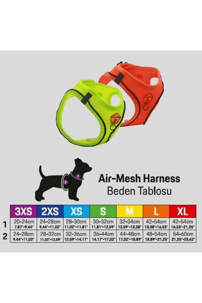 Pawstar Avocado Air-mesh Göğüs Tasması Kedi Köpek Göğüs Tasması Xlarge
