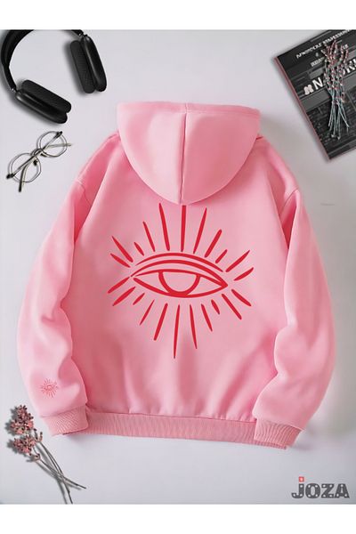 Joza Outdoors Unisex Γυναικεία Ανδρικά 3 νήματα Basic Eye Eye εμπριμέ ροζ ροζ χρυσό φούτερ με κουκούλα Fleece Φούτερ