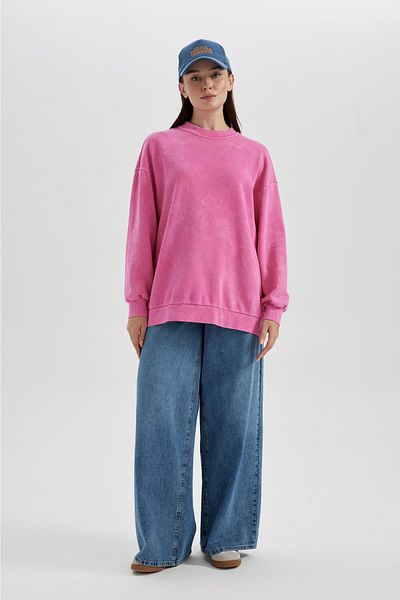 DeFacto Mikina Regular Fit Crew Neck Tunika B5244ax23au