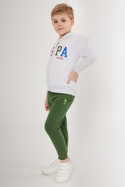 U.S. Polo Assn. Boy's Licensed Zippered USPA Printed Tracksuit Set
