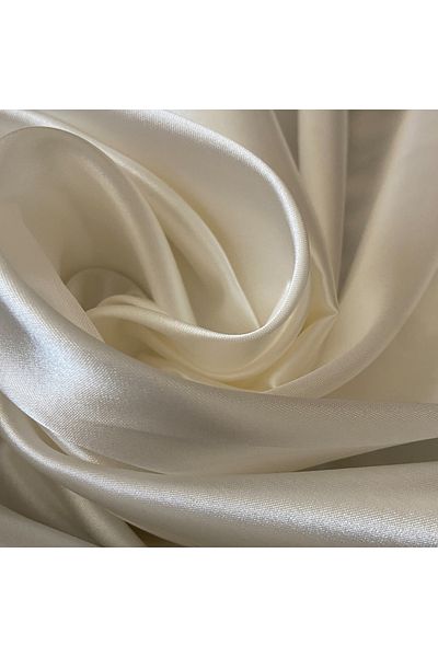 Akteks Ecru Satin Fabric 150 Cm Width (Imported Satin)