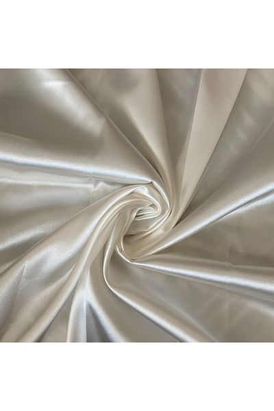 Akteks Ecru Satin Fabric 150 Cm Width (Imported Satin)