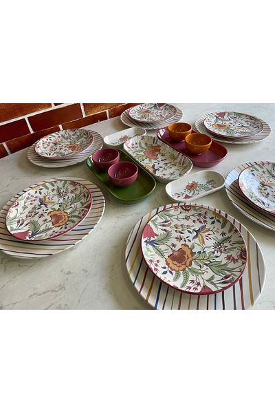Keramika Pateh 21 Piece Breakfast Set for 6 People