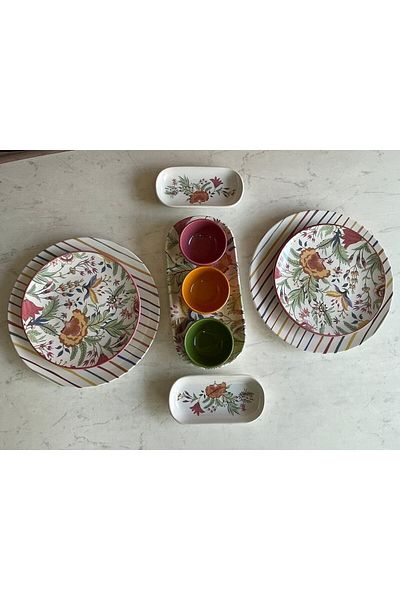 Keramika Pateh 10 Piece Breakfast Set for 2 People