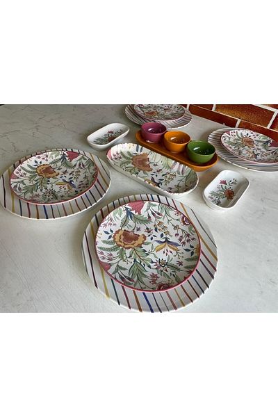 Keramika Pateh 15 Piece Breakfast Set for 4 People