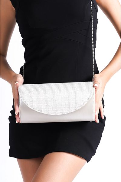Moda Değirmeni Geantă pentru rochie de seară cu sclipici pentru femei Sedef BG1178-310-0004