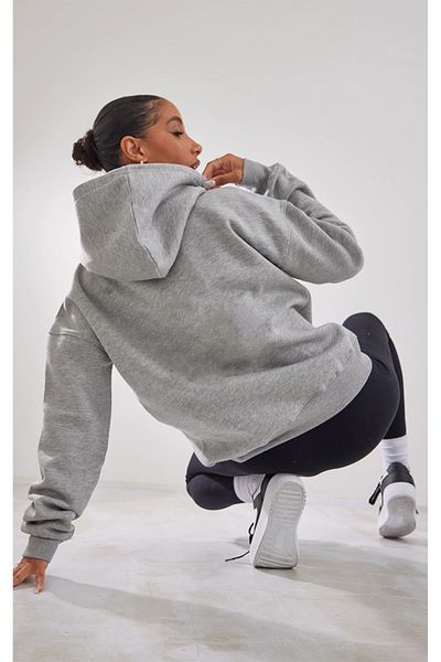 pomelo Γκρι φούτερ Unisex με κουκούλα - εμπριμέ