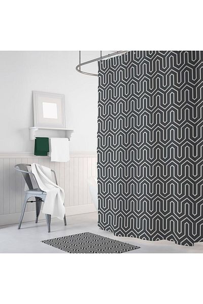 Tropik Perdeau de duș pentru baie Jackline Double Wing 2x110x200cm Noua Colecție
