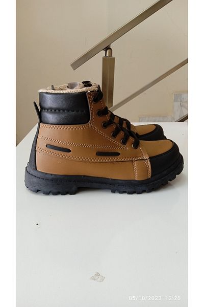 Ekstrem Tan Colored Wool, Side Zipper Boots