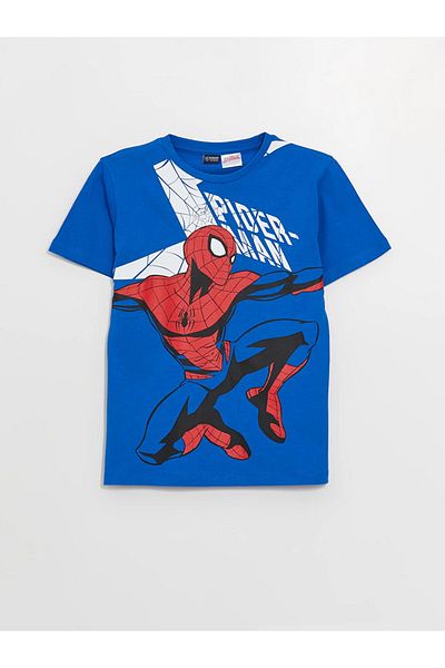LC Waikiki Βρεφικό μπλουζάκι με κοντό μανίκι LCW Kids Crew Neck Spiderman