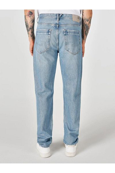 denimfield Ανδρικό παντελόνι με κανονική εφαρμογή κανονική μέση μπλε τζιν 1064387