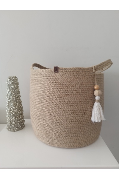 karelim home سلة خوص منظمة متعددة الأغراض 35x35