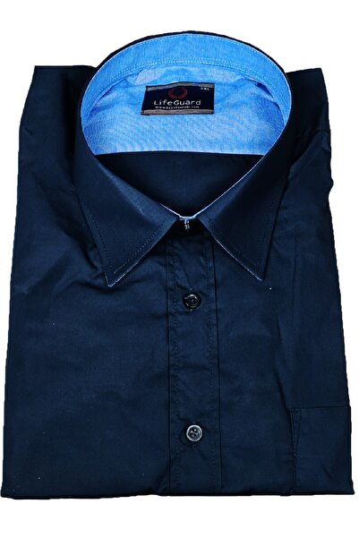 Lifeguard Büyük Beden Poplin Gömlek Lacivert
