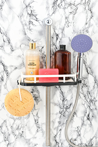 Carat Home Praktičan plastični organizator za kupatilo bez šrafova, držač šam...