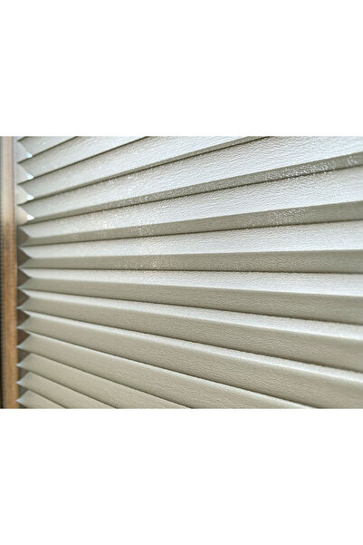 Persis Pliper Bej Eni Orta Ölçü Plise Cam Balkon Perdesi Vidalı 3400003