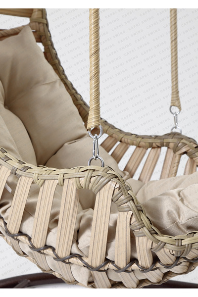 Gardenya Bahçe Capri Swing Alaçatı Rattan Bahçe Ve Balkon Salıncağı