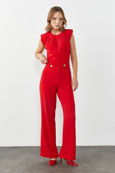 Women's red sale jumpsuits