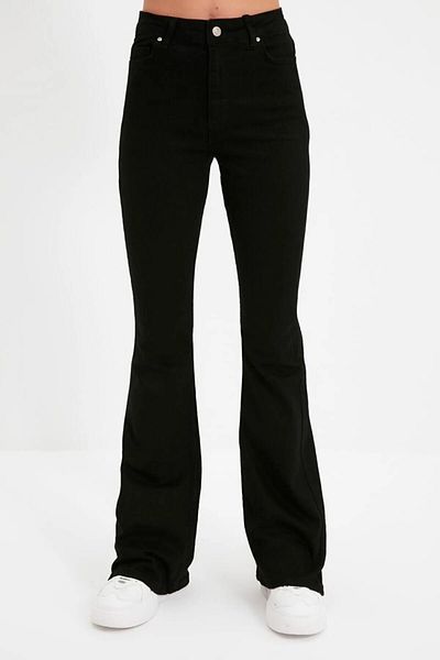 ByCukurovaFrango Monera Flared Leg Jeans Trousers High Waist Flare Jeans Toparlayıcı