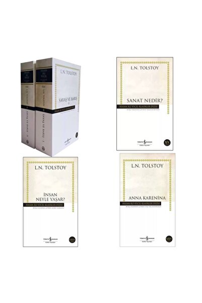 TÜRKİYE İŞ BANKASI KÜLTÜR YAYINLARI Savaş ve Barış 2 Cilt - Sanat Nedir? İnsa...