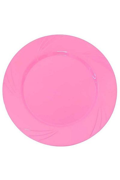 14Süs Plastic Plate Hard 26cm (6 Pieces) Pink