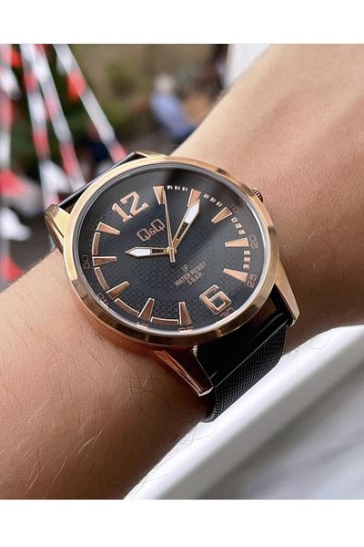 Q&Q Men's Wicker Cord Wristwatch