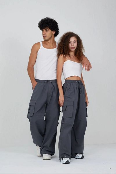 AtegeWear Y2K Harajuku Unisex Baggy Tactical Cargo Parachute Pants
