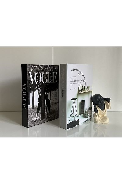 NARİBA Vogue & Monochrome 2-Piece Decorative Book Box Set