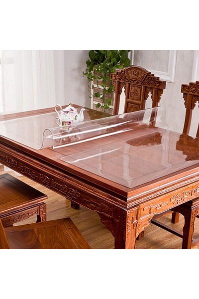 vexillum Față de masă transparentă PVC Față de masă groasă translucidă 2,0 mm Protector de masă Mica Husă de protecție pentru masă Husă de sticlă