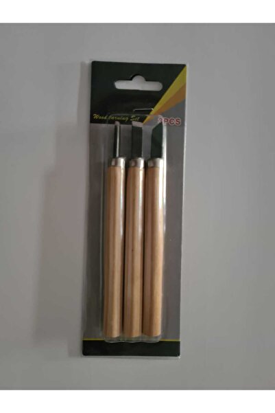 sanatofis Set de sculptură 3 bucăți cu mânere din lemn