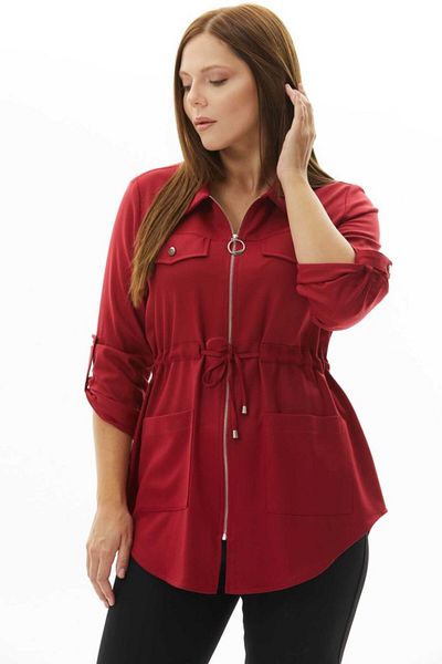 Selen Giyim Large Size Multi-Pocket Jacket with Tie Waist