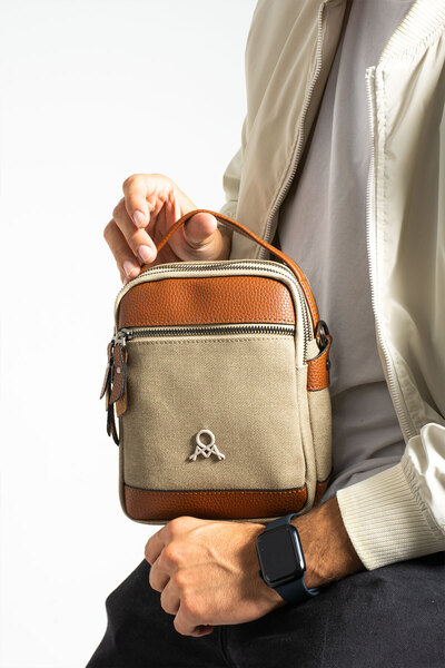 MEGA ÇANTA MEGA POLO ЧОЛОВІЧА КАНВАСНА СУМКА З РУКОЯТКОЮ