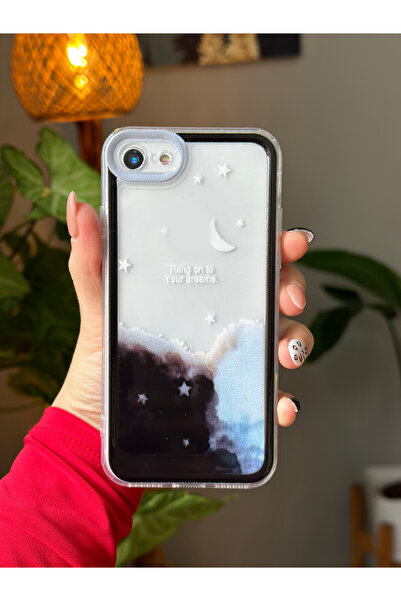 Go Aksesuar Iphone 7 Plus Ve 8 Plus Uyumlu Siyah Kristal Baskı Tasarım Kılıf