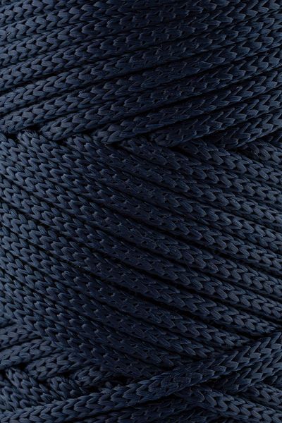 SENSY 5 Mm - 400 gr Ață de macrame din poliester Albastru închis 95 M Ață de macrame din poliester Ață de alimentare și ață de pungă
