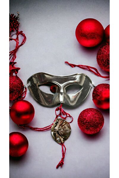 Happyland New Year's Black Ball Mask New Year's Accessory Plastic Ball Mask